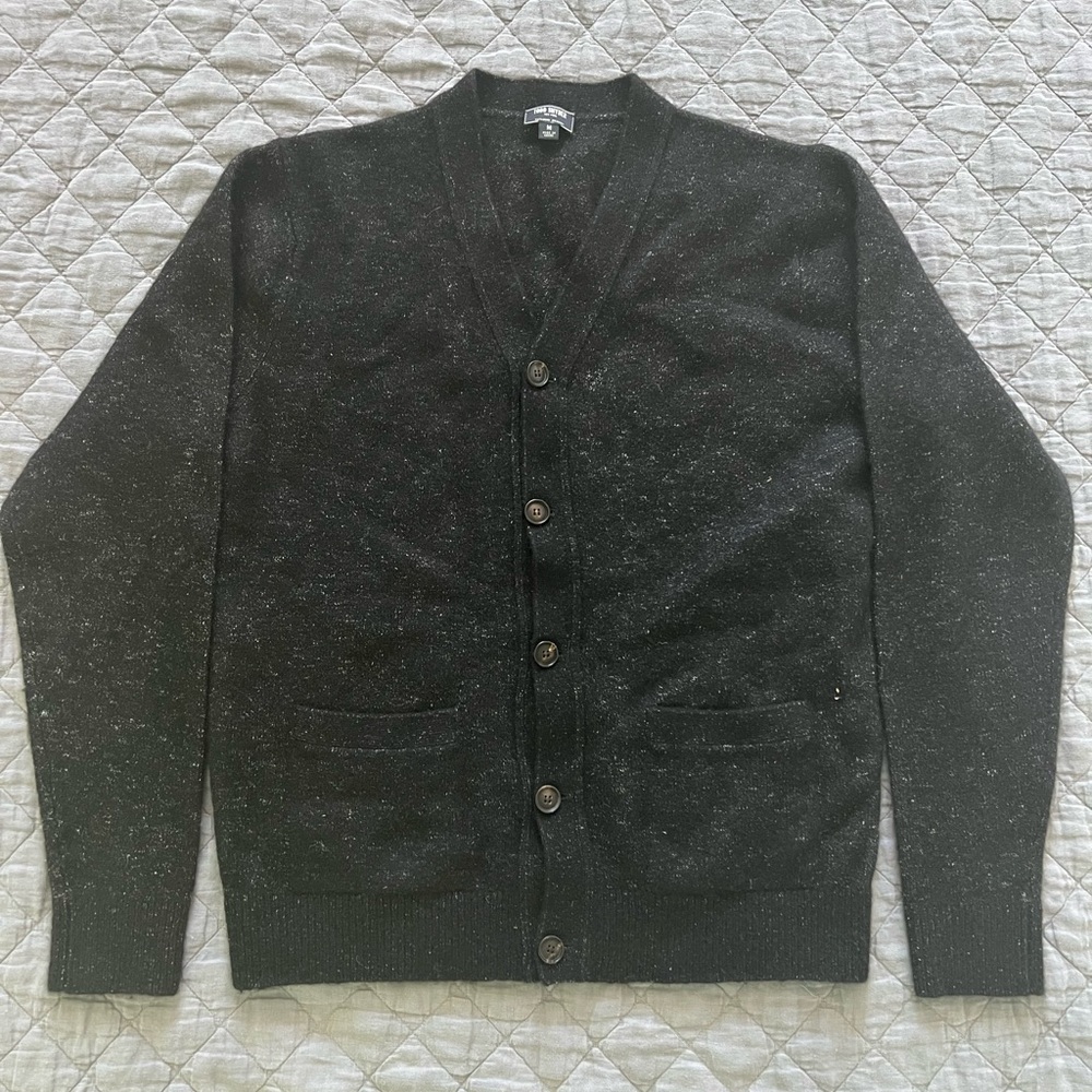 Merino Cardigan in Black